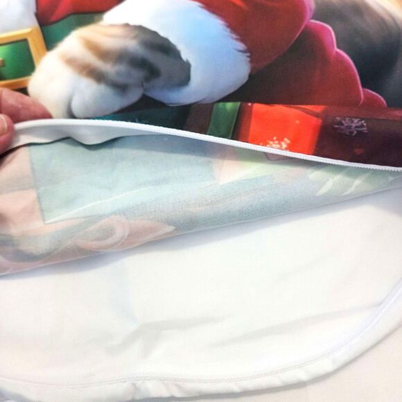 Christmas Kitten Pillow Covers 4Pcs Cute Santa Cat Cushion Covers Holiday New - Picture 7 of 10